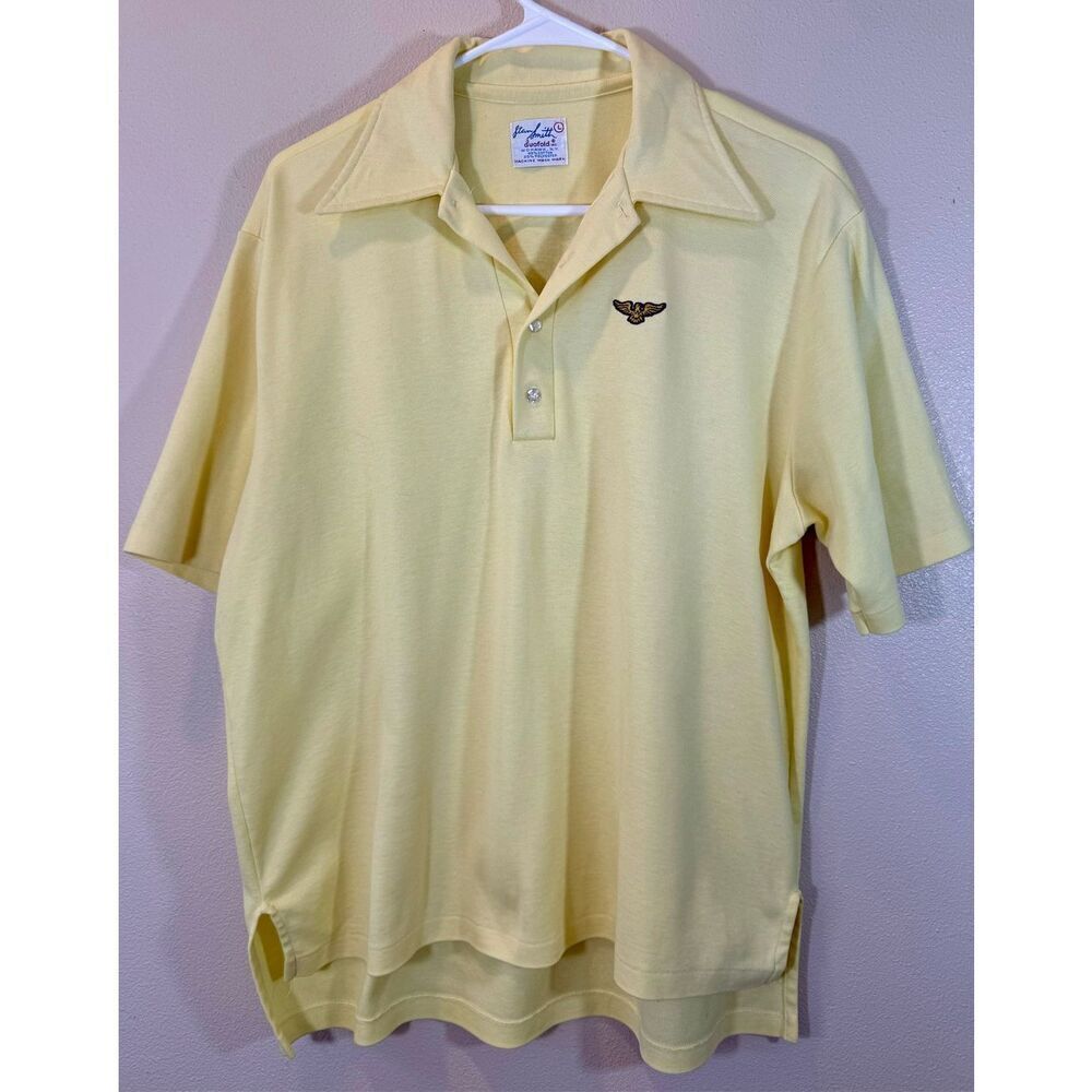 Vintage Rare 70s/Early 80s Stan Smith by Duofold Light Yellow Polo Men’s Large